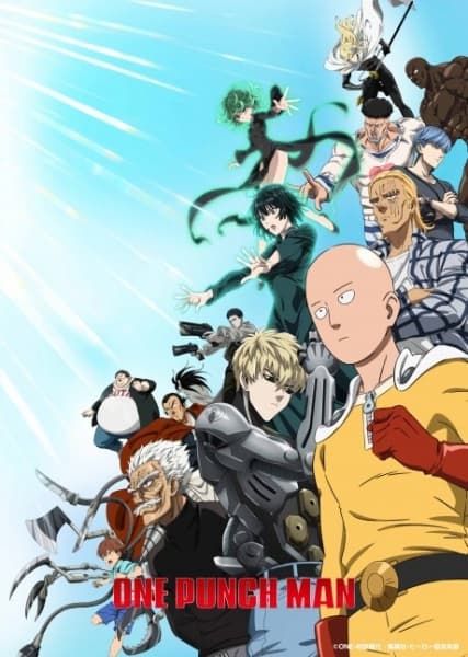 Постер аниме One Punch Man 2nd Season: Ichigeki de Wakaru! Maji Furikaeri!